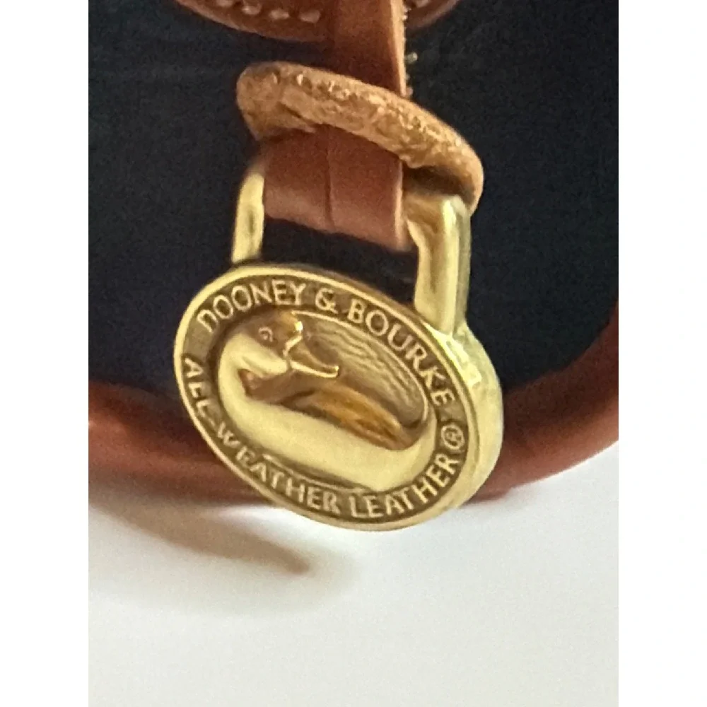 Dooney & Bourke Vintage All Weather Leather Crossbody Bag Navy Blue Tan USA - Picture 5 of 10